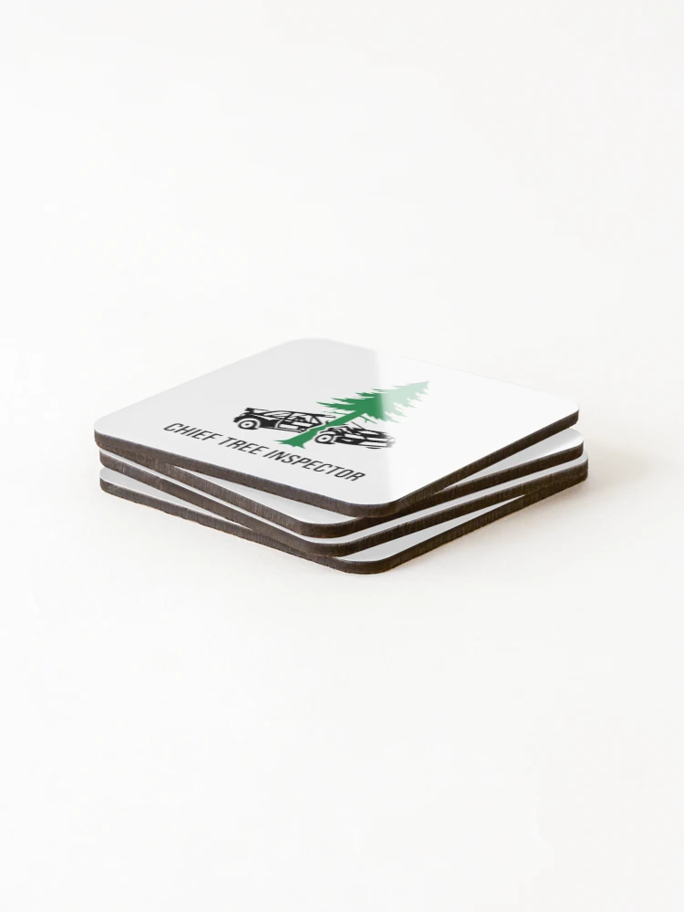 Thumbnail 4 of 5, Coasters (Set of 4), WRC Tree Inspector - Sim Racing Humor designed and sold by GarageGraphics.
