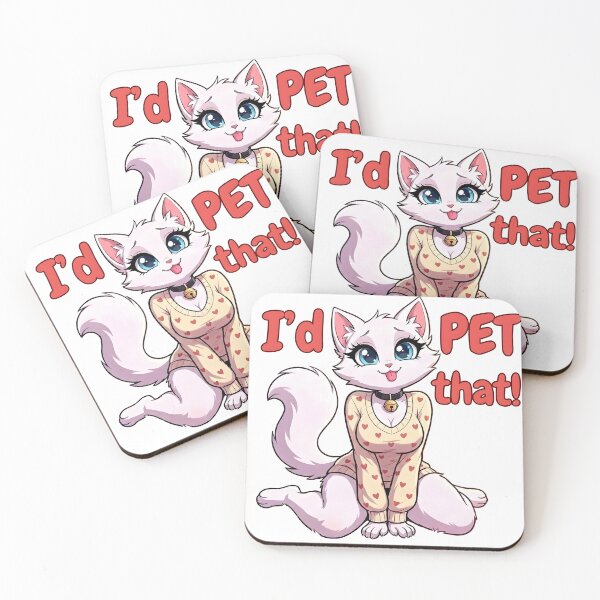 Item preview, I'd Pet That! Cute White Cat Girl In Heart Sweater designed and sold by Trevor Cutler.