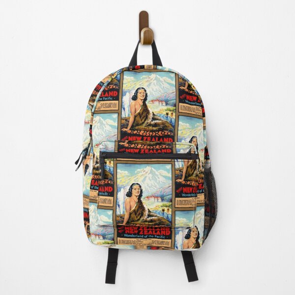 Item preview, Vintage New Zealand Travel Poster | Mid-20th Century Art | Māori Culture & Aoraki | Wonderland of the Pacific | Retro Wall Decor designed and sold by artofuniverse.
