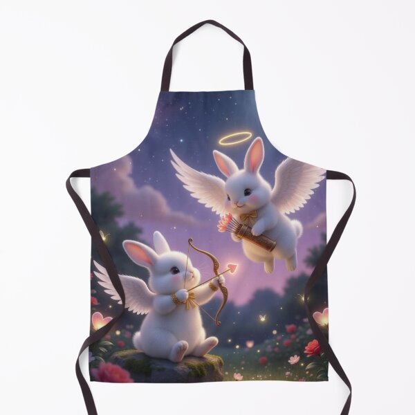 Item preview, Cute Cupid Bunnies with Bow and Arrow – Magical Valentine Angels Rabbit Art designed and sold by lovelistivkaa.