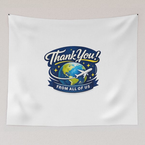 Item preview, Thank You From All Of Us Travel Typography designed and sold by Log77.