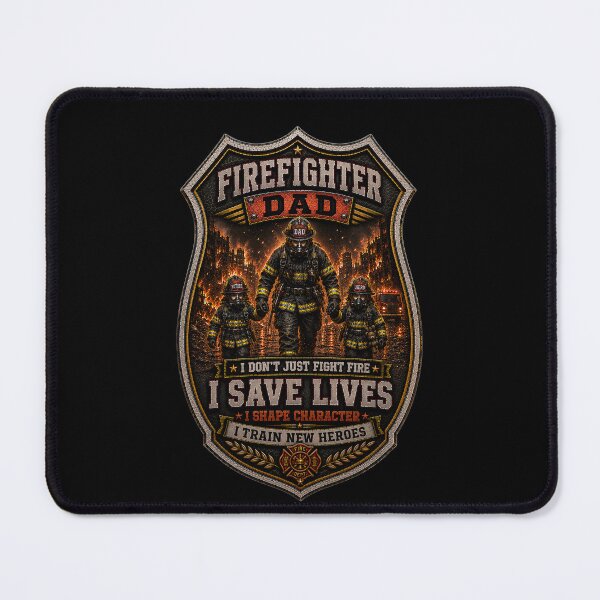 Item preview, SuperDad - Firefighter Dad Badge designed and sold by MetusArt.