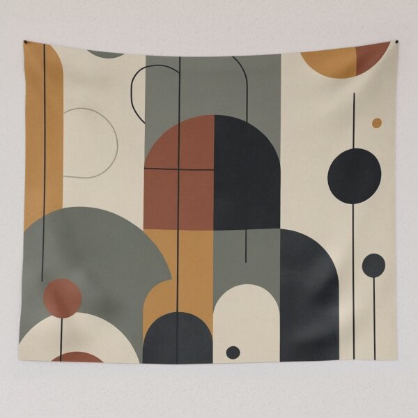 Item preview, Pure Geometric Shapes Exhibition Art Painting designed and sold by EnmarcArt.