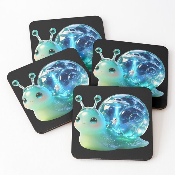 Item preview, Emerald Snail - Galactic UFO: The Secret Cat Abduction designed and sold by ABYSSLAB.