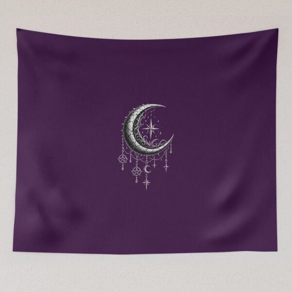 Item preview, Nyx Eclipse - Gothic Crescent Moon Celestial Dark Mythology Design designed and sold by unglaublichGut.