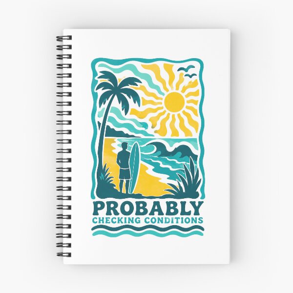 Item preview, Probably Checking Conditions | Surf and Beach Humor Illustration designed and sold by Islabonita..