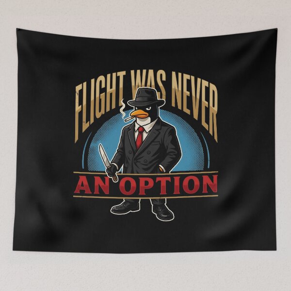 Item preview, Flight Was Never an Option Funny Penguin Chaotic Dark Humor designed and sold by Redgiant87x.