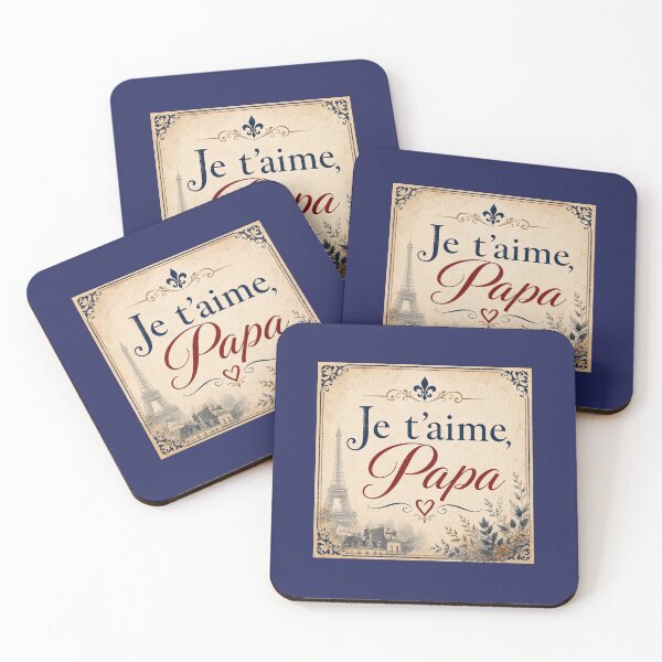 Item preview, Je t'aime, Papa – Vintage French Father’s Day Design designed and sold by Novel Works Studio.