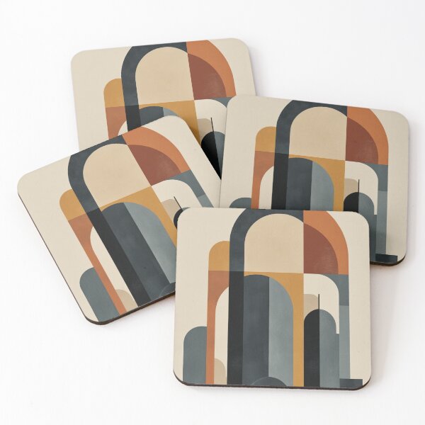 Item preview, Interlocking Shapes Mid Century Modern Painting designed and sold by EnmarcArt.