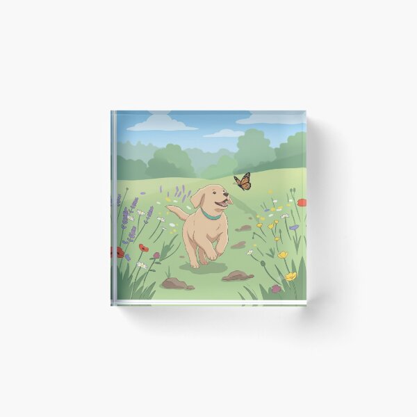 Item preview, Springtime Playtime: Puppy and Butterfly designed and sold by GADS_STUDIO.