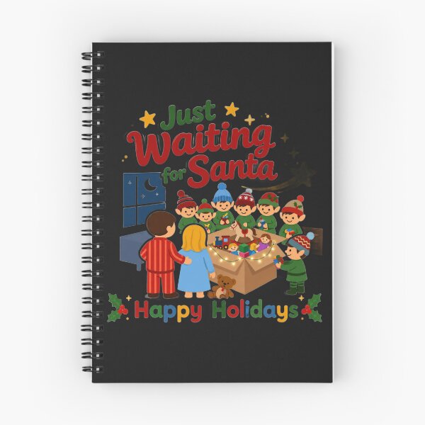Item preview, Just Waiting for Santa Cute Retro Christmas Elves designed and sold by Log77.