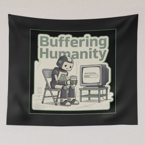 Item preview, Buffering Humanity designed and sold by QuietNovaShop.