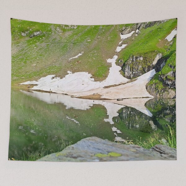 Item preview, Balea Lake Romania – Stunning Alpine Lake Mountain Landscape Scenic Art Print designed and sold by MSMPrintDesign.