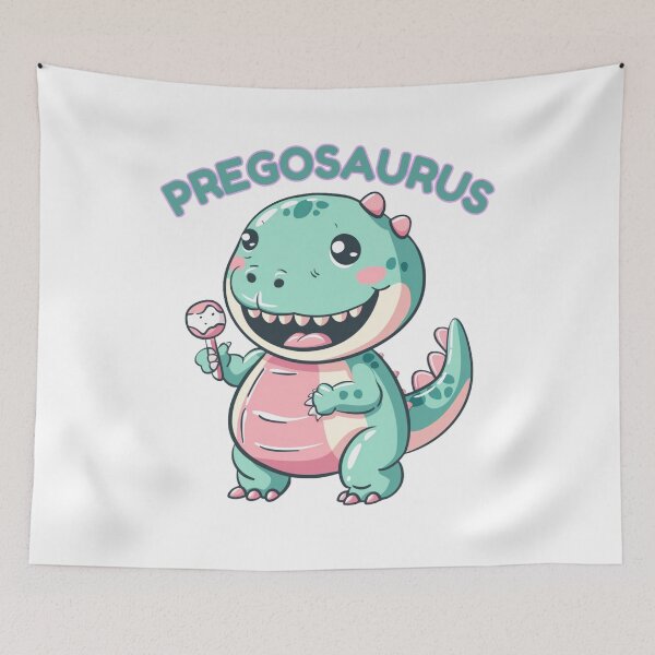 Item preview, Pregosaurus Cute Kawaii Dinosaur Pregnancy Announcement designed and sold by FizjoHed.