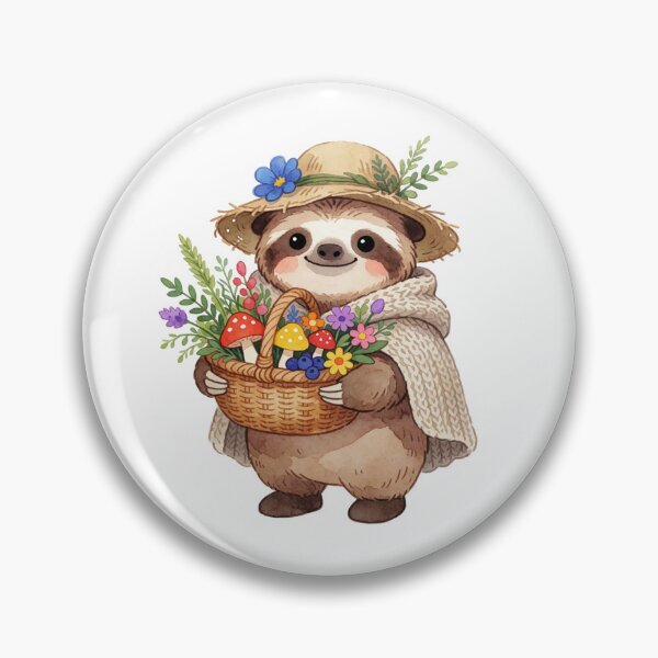 Item preview, Herbalist Sloth | Cute Cottagecore Forest Healer designed and sold by AillustriaAK.