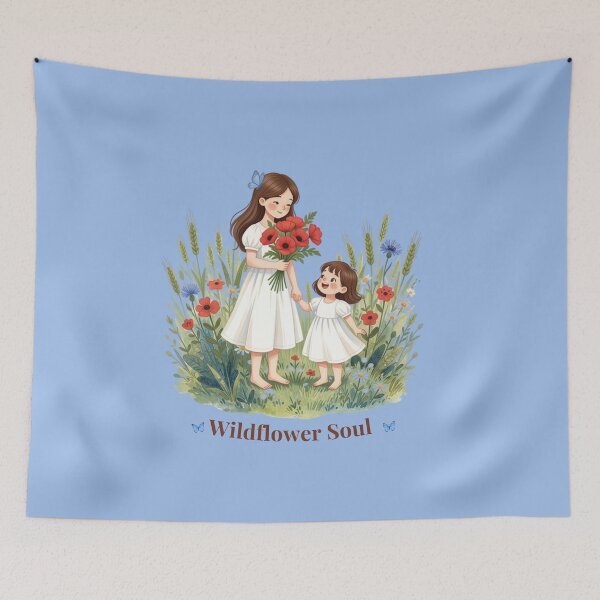 Item preview, Wildflower Soul – Sisters in a Summer Meadow designed and sold by BCapybara.