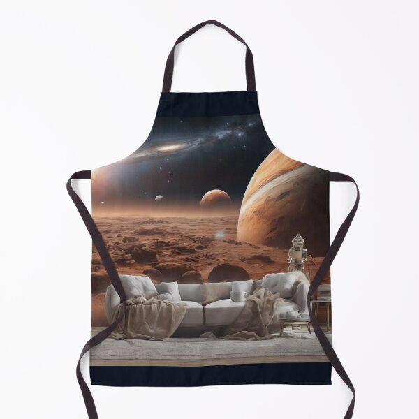 Item preview, Surreal Sci-Fi Living Room on Mars Cosmic Landscape Art designed and sold by UmSkelig834.