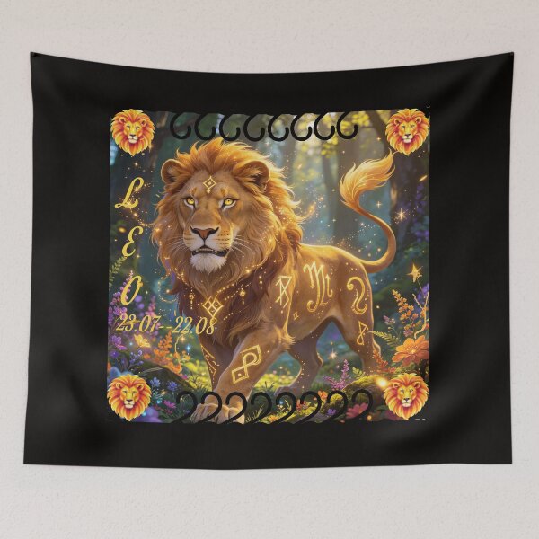 Item preview, Mystical Leo Zodiac Lion Design designed and sold by wojtas90.