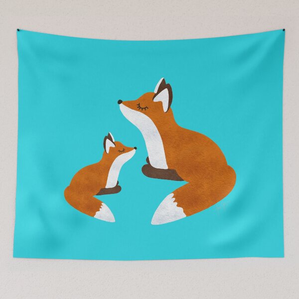 Item preview, Mom and baby fox designed and sold by Ana Gorozpe.