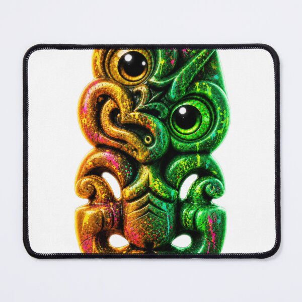 Item preview, Emerald Neon Hei Tiki designed and sold by SkruffyInk.