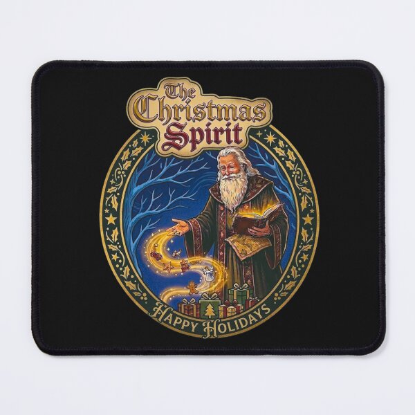 Item preview, The Christmas Spirit Wizard Santa Retro Holiday Emblem designed and sold by Log77.