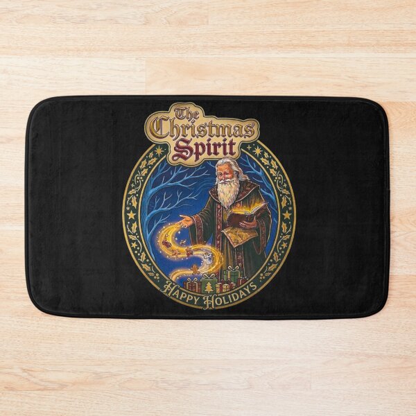 Item preview, The Christmas Spirit Wizard Santa Retro Holiday Emblem designed and sold by Log77.