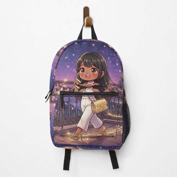 Item preview, Elegant Brunette At Night Balcony designed and sold by Azurart2.
