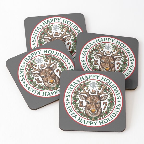 Item preview, Nordic Reindeer Christmas Smells Like Holidays Retro Style designed and sold by Log77.