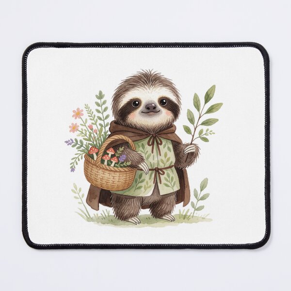 Item preview, Herbalist Sloth | Cute Cottagecore Forest Healer designed and sold by AillustriaAK.