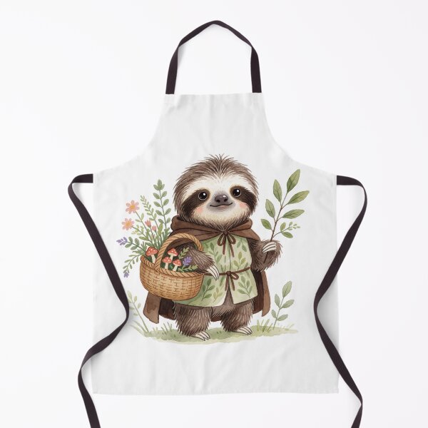 Item preview, Herbalist Sloth | Cute Cottagecore Forest Healer designed and sold by AillustriaAK.