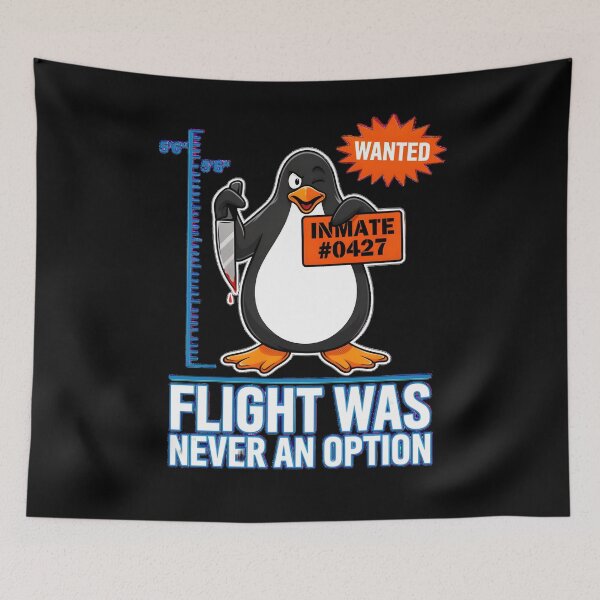 Item preview, Flight Was Never an Option Funny Penguin Viral Dark Humor Penguin Meme designed and sold by Redgiant87x.