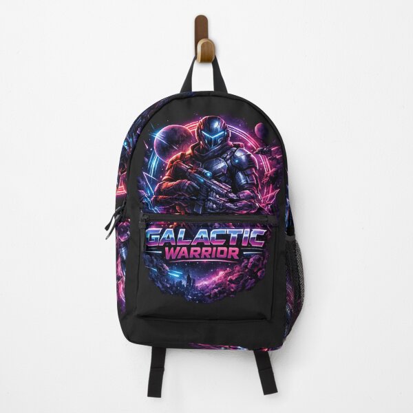 Item preview, Retro Cyberpunk Galactic Warrior - Neon Sci-Fi Soldier designed and sold by Log77.
