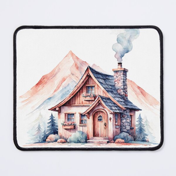 Item preview, Cabin in the Mountains designed and sold by digital.stickerperso.com.