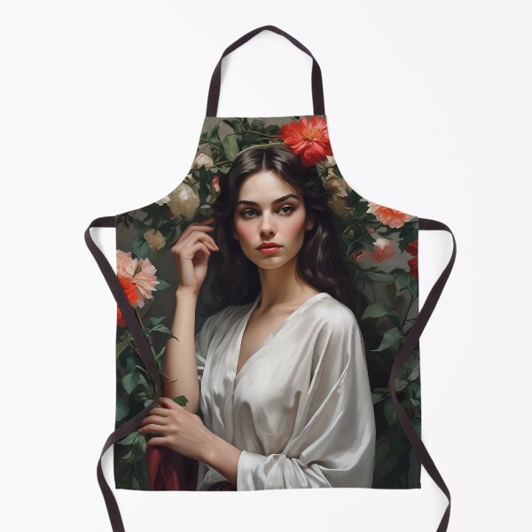 Item preview, Woman with flowers wall art print designed and sold by MK26Designs.