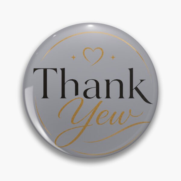 Item preview, Elegant Thank Yew Gold Glitter Heart Design designed and sold by Log77.