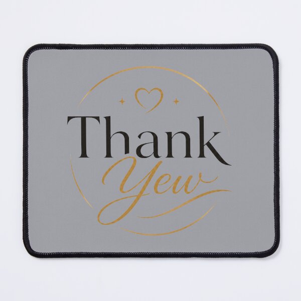 Item preview, Elegant Thank Yew Gold Glitter Heart Design designed and sold by Log77.