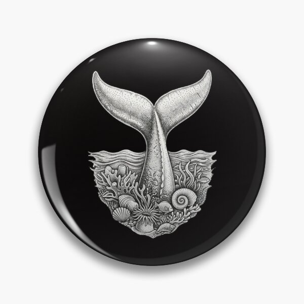 Item preview, Ocean Whale Tail Stipple Coral Artwork designed and sold by GiggleInkTees.