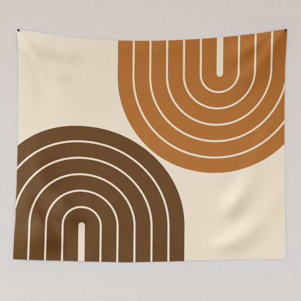 Item preview, Terracotta Abstract Geometric Arch Pillow Cover - Boho Home Decor 2 designed and sold by nineFlorals.