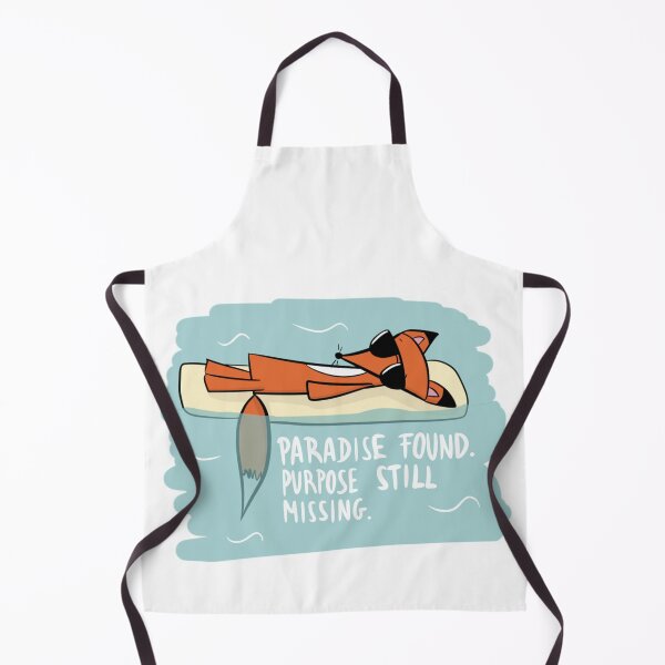 Item preview, Paradise Found Purpose Still Missing Funny Existential Fox designed and sold by DesignFreakArt.