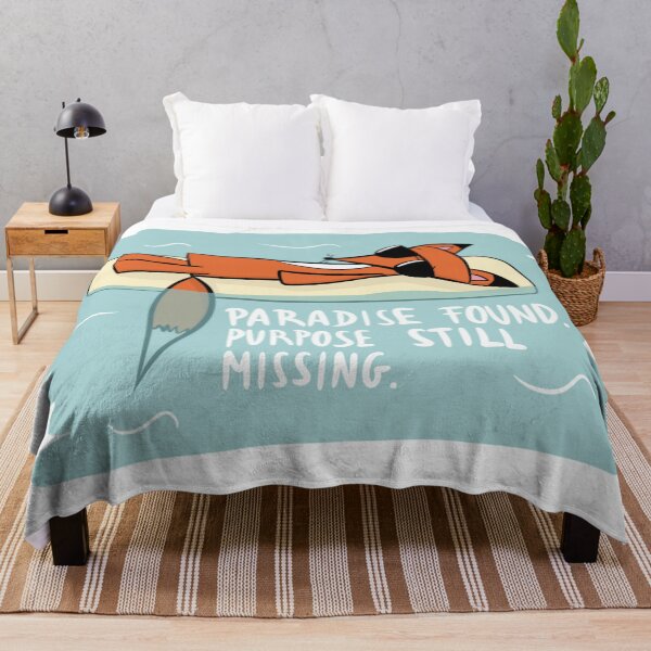 Item preview, Paradise Found Purpose Still Missing Funny Existential Fox designed and sold by DesignFreakArt.