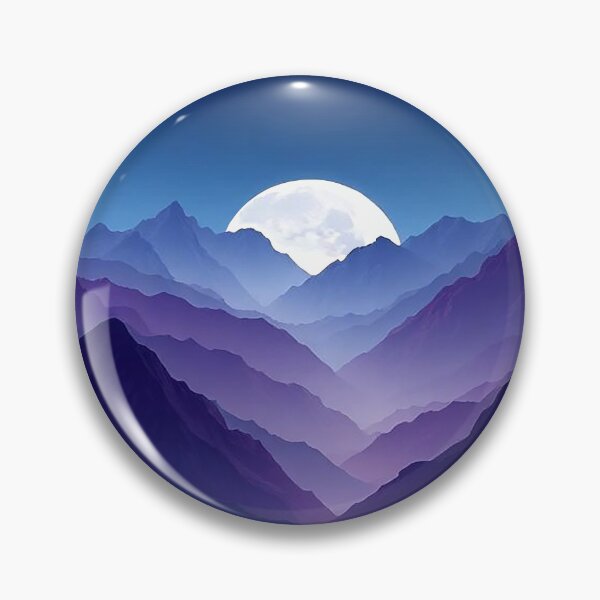 Item preview, Moonlit Indigo Mountains designed and sold by Endless7Art.