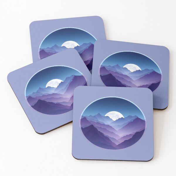 Item preview, Moonlit Indigo Mountains designed and sold by Endless7Art.