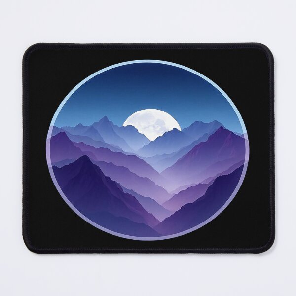 Item preview, Moonlit Indigo Mountains designed and sold by Endless7Art.