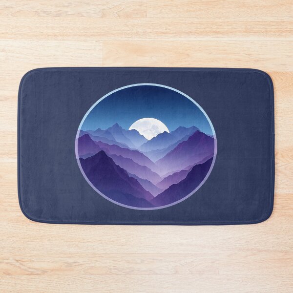 Item preview, Moonlit Indigo Mountains designed and sold by Endless7Art.