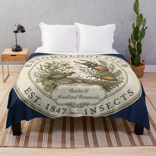 Item preview, Entomology Club Vintage Badge Insects Forest Art designed and sold by CalmCapy Co.