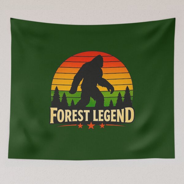 Item preview, Forest Legend – Retro Bigfoot Sunset Logo designed and sold by Log77.