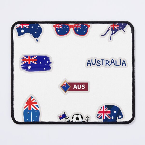 Item preview, Australia Flag Cute Sticker Pack designed and sold by KAWAII STUDIO NB.