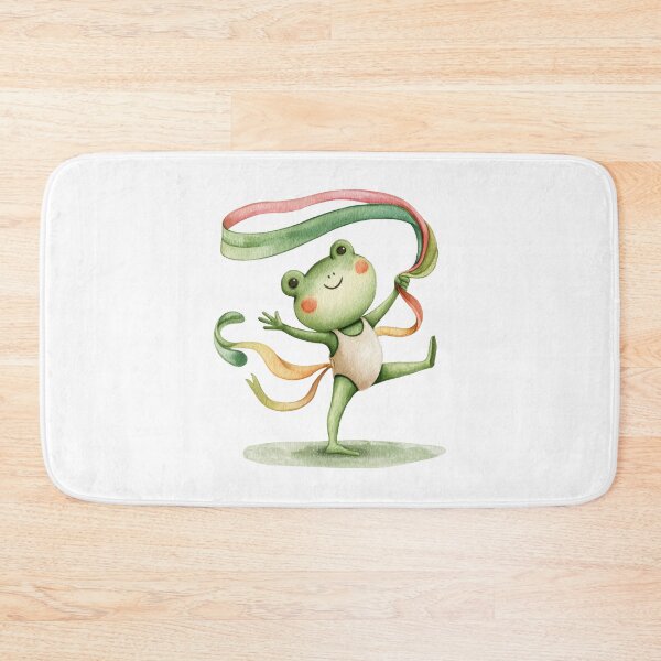Item preview, Cute Pride Frog Gymnast With Ribbon – Watercolor Gymnastics Sticker designed and sold by VikArt7.
