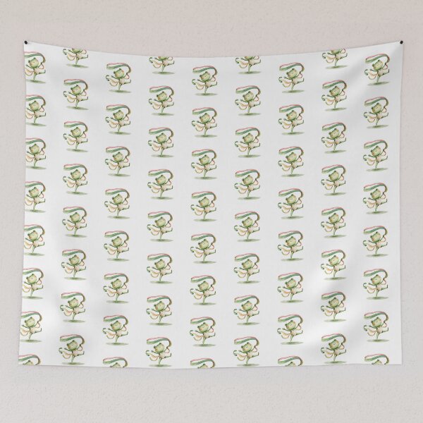 Item preview, Cute Pride Frog Gymnast With Ribbon – Watercolor Gymnastics Sticker designed and sold by VikArt7.