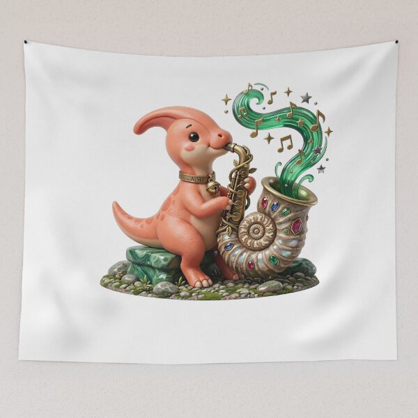 Item preview, Ammonite Jazz: Parasaurolophus Saxophone Solo designed and sold by Abderraim.